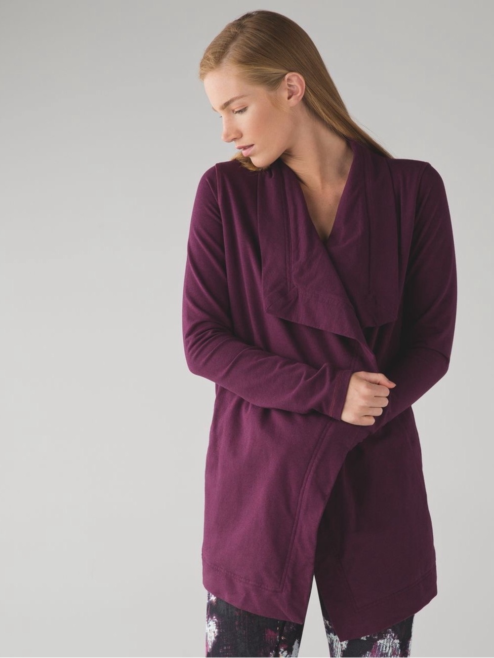 Lululemon Restore Wrap Heathered Red Grape Size 4